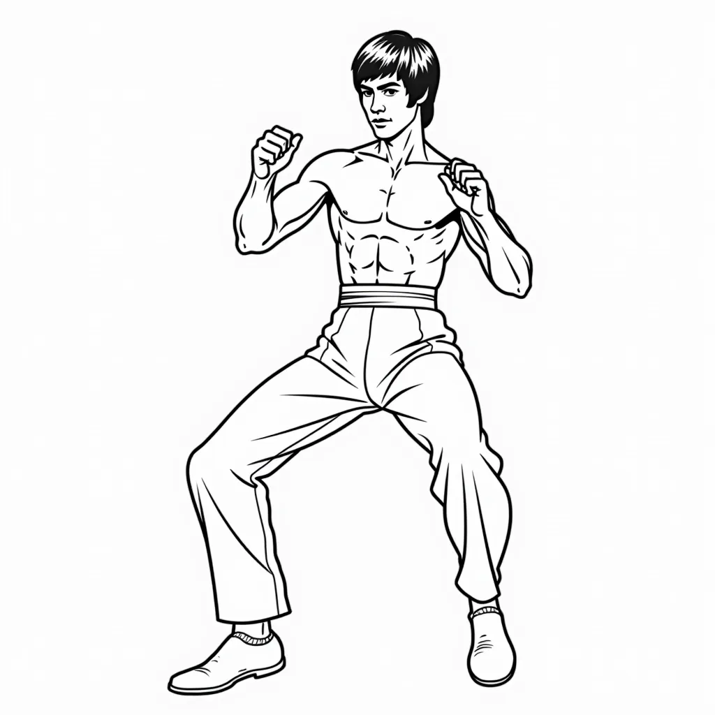 Bruce Lee coloring pages