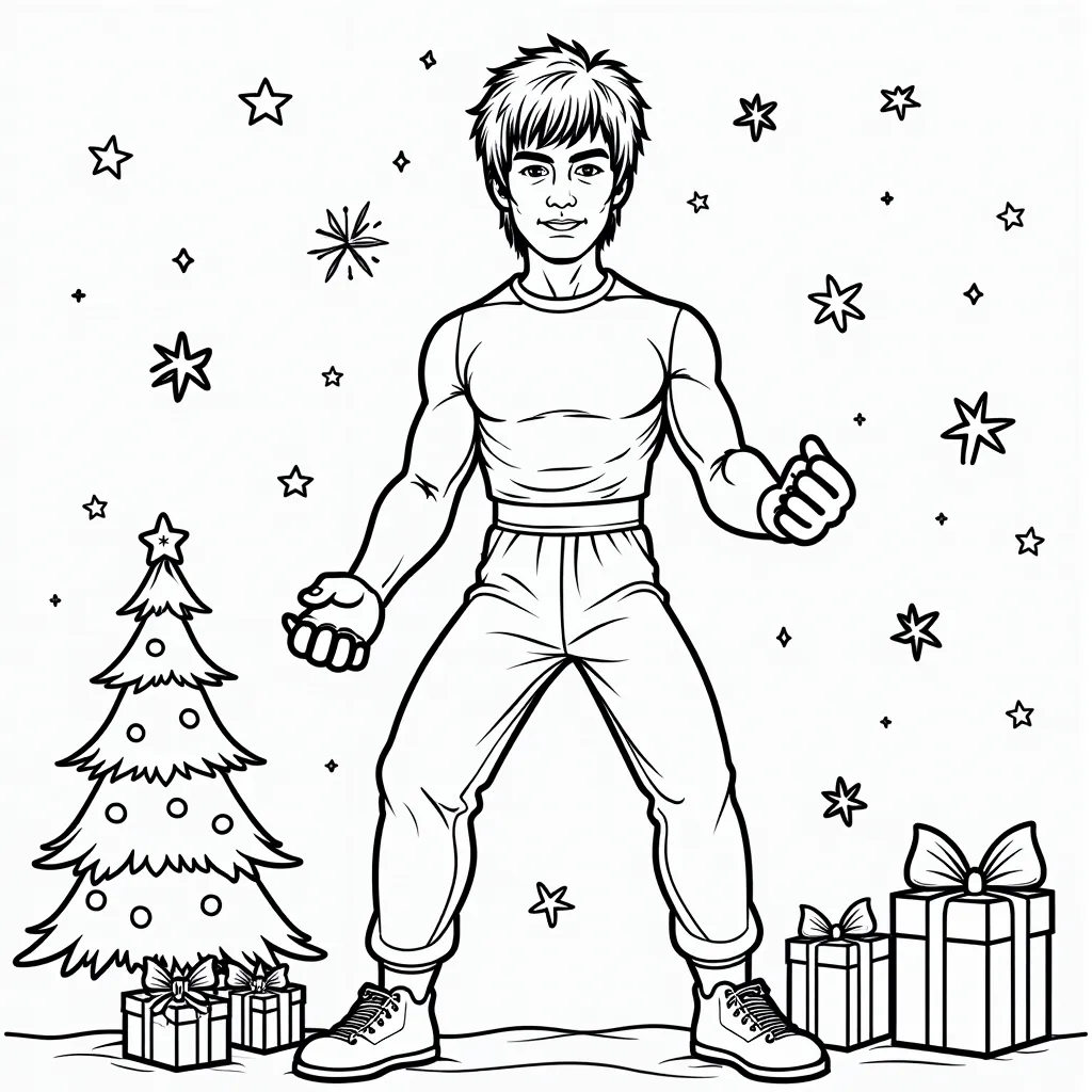 Bruce Lee coloring pages