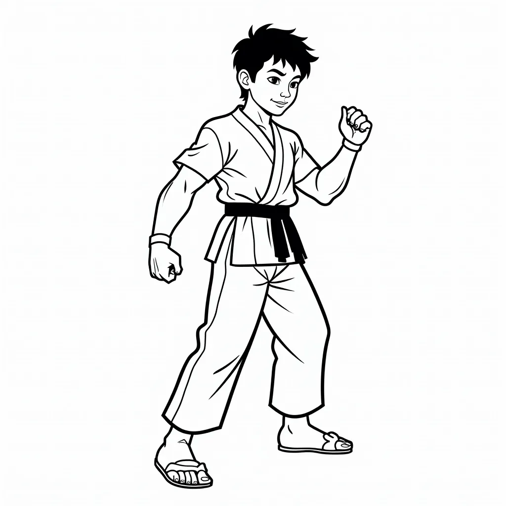 Kung fu Tony Jaa coloring pages