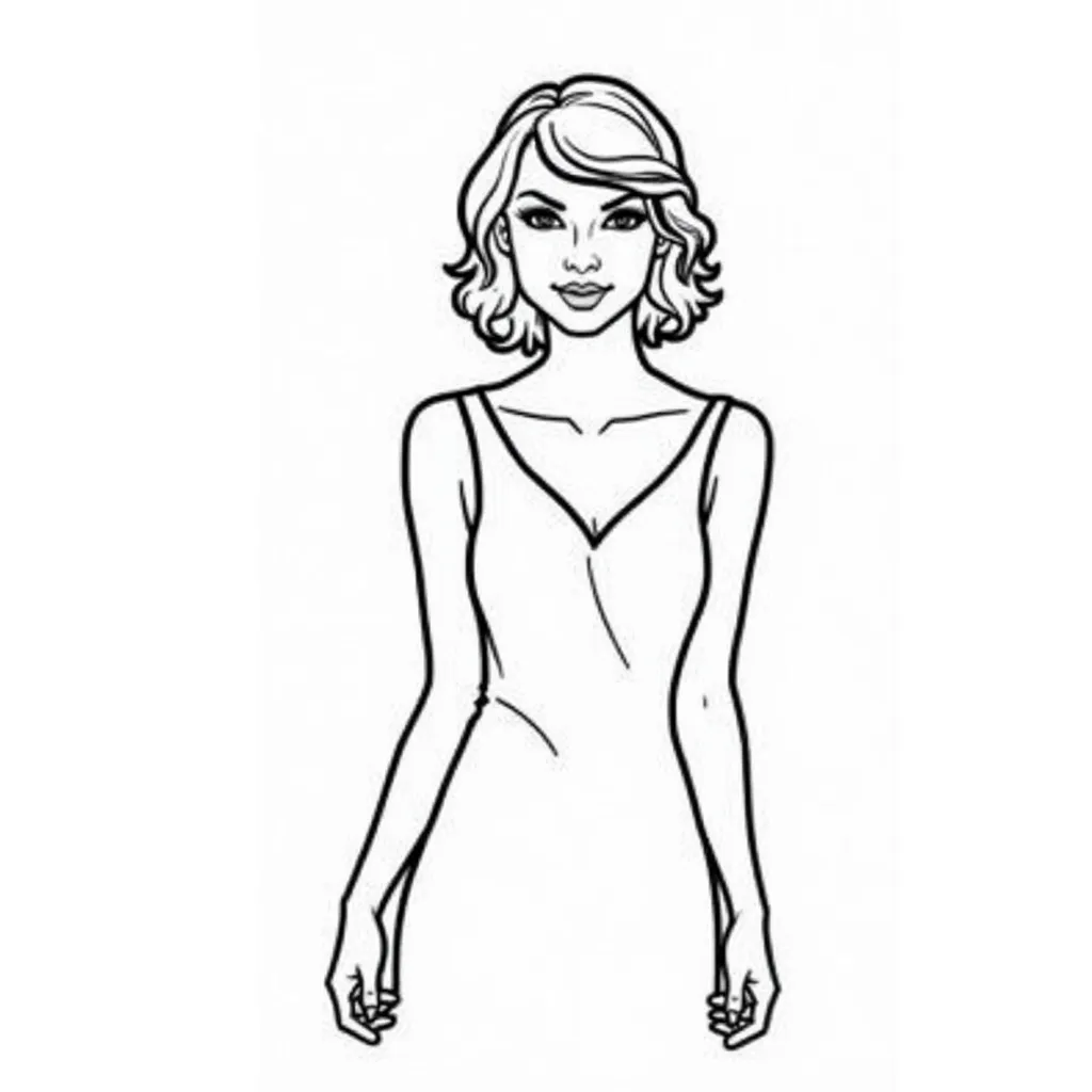 American singer Taylor Swift coloring pages