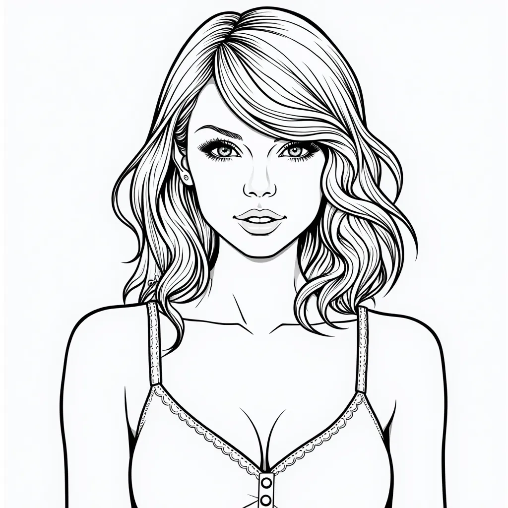 American singer Taylor Swift coloring pages