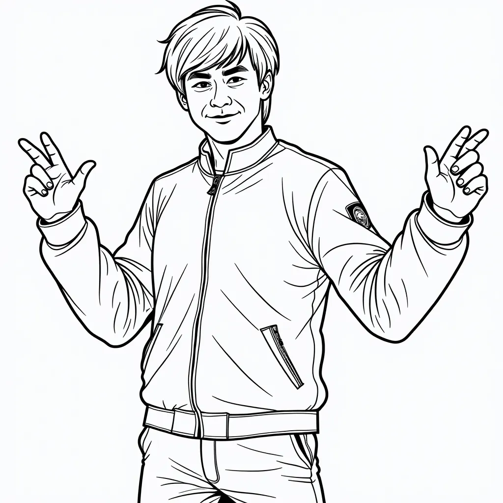 Jackie Chan go to school coloring pages