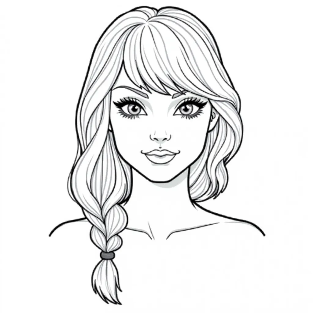 Taylor Swift avatar coloring pages