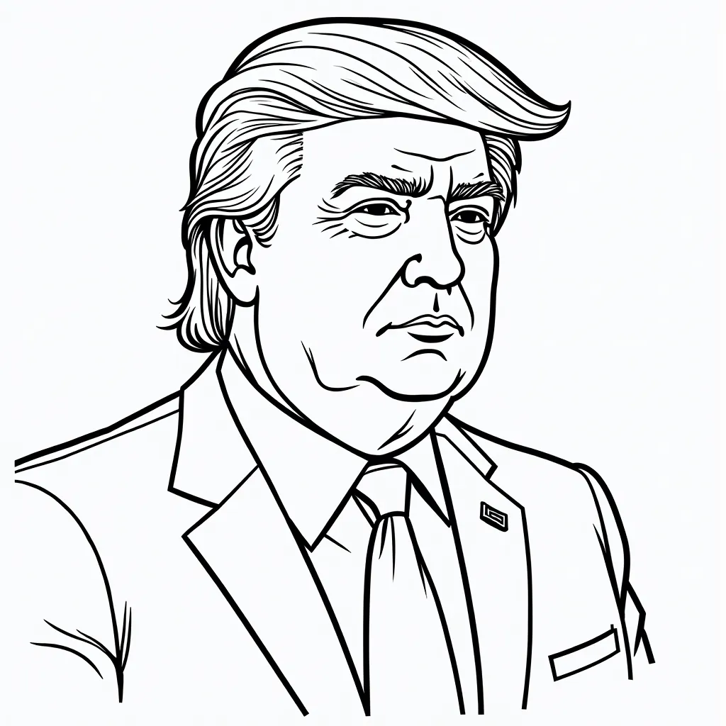 Donald trump in canada coloring pages