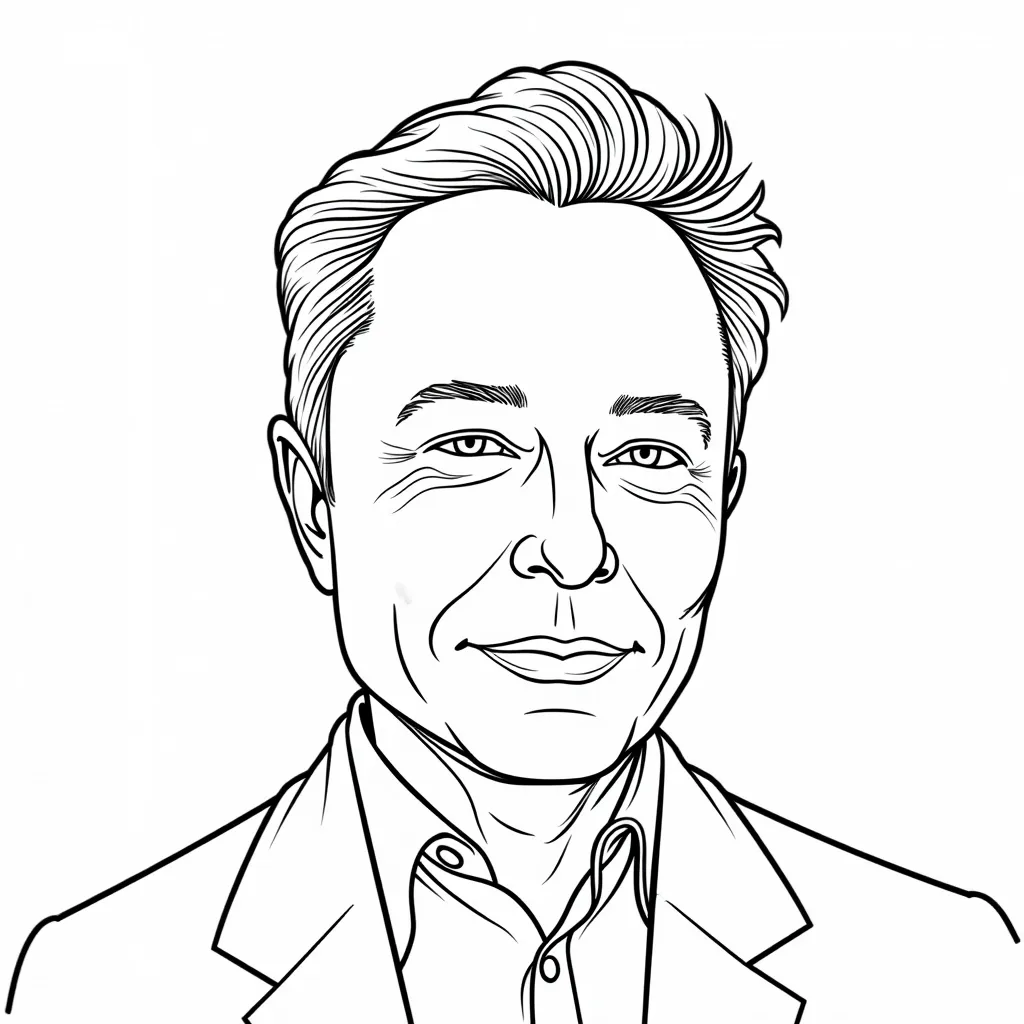 Elon Musk صفحات التلوين