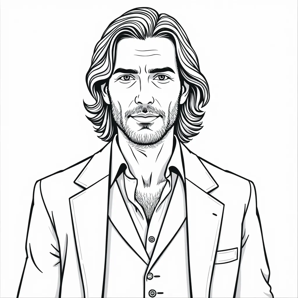 Actor Richard Armitage as Guy Gisborne from the BBC series coloring pages