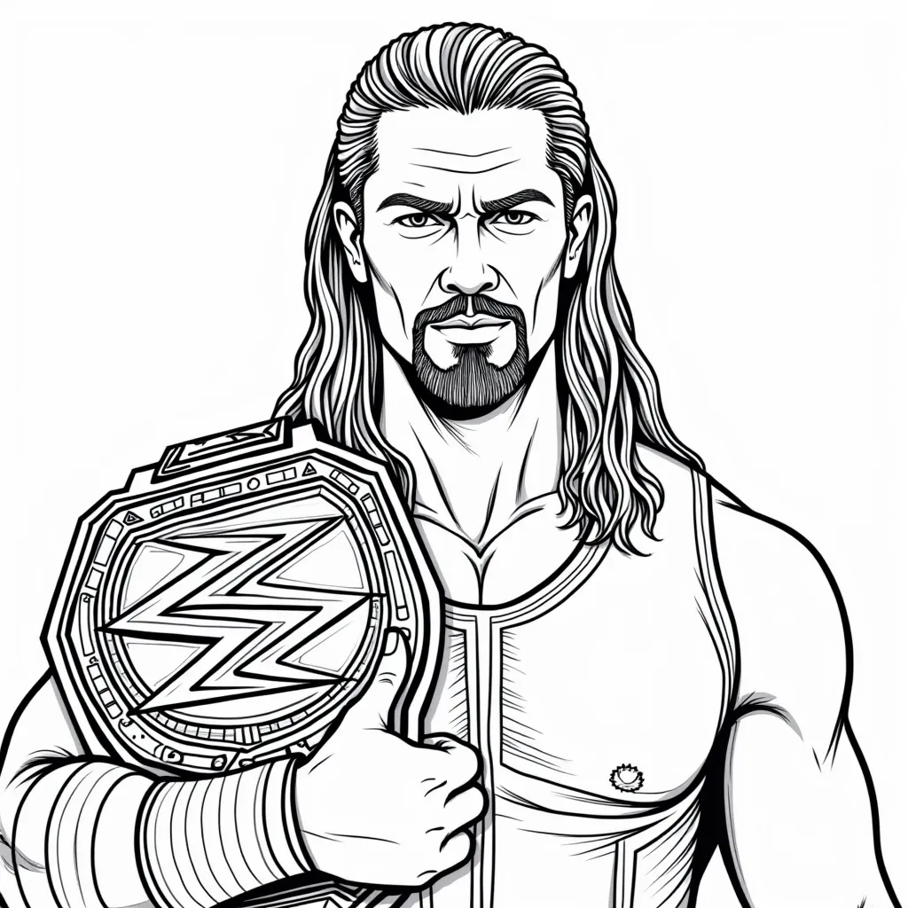 Roman Reigns WWE Universal Champion  صفحات التلوين