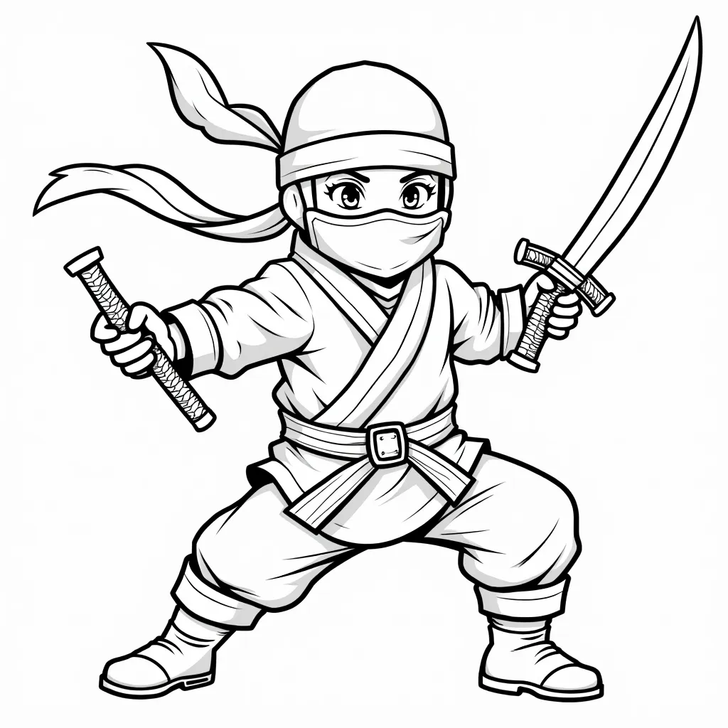 Ninja weapons صفحات التلوين