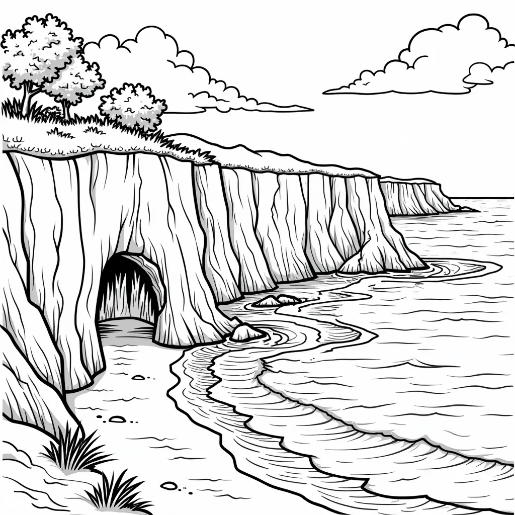 Cliff Coloring Pages 2025 Cliff Coloring Pages 2025