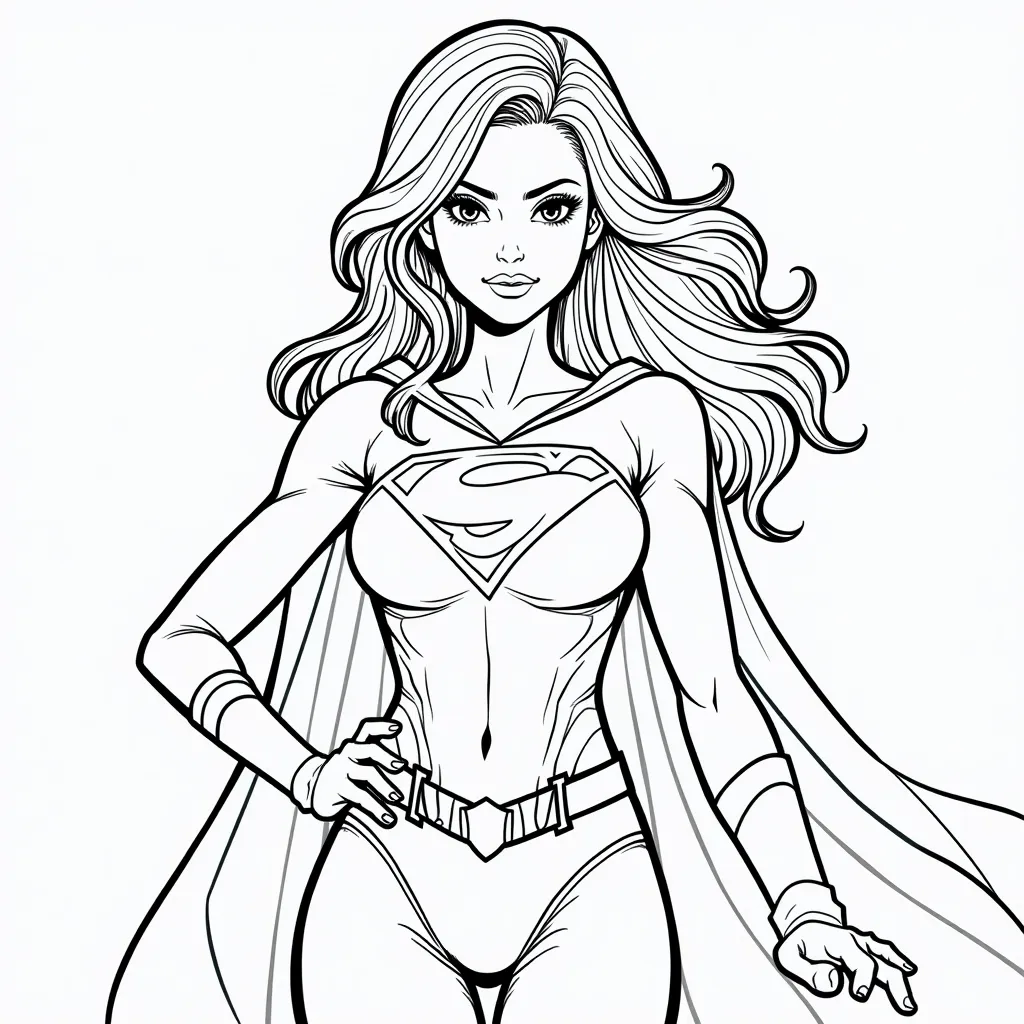 female hot superheroine coloring pages