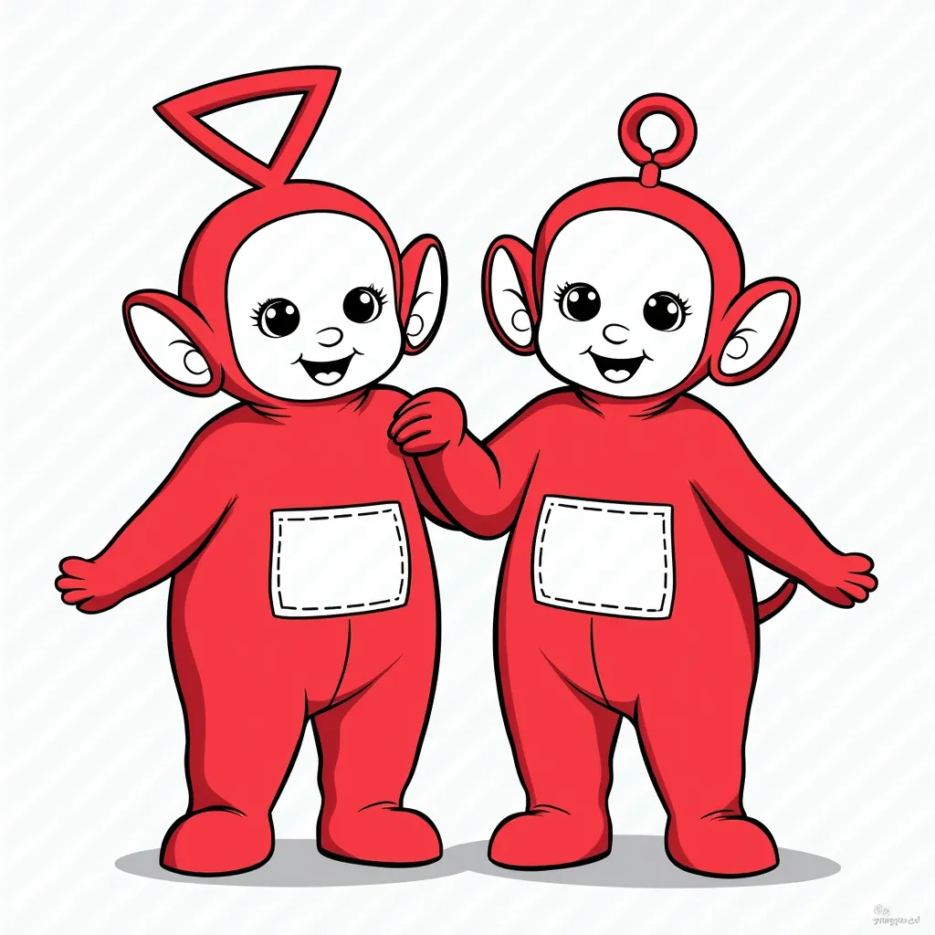 red Teletubbies  coloring pages