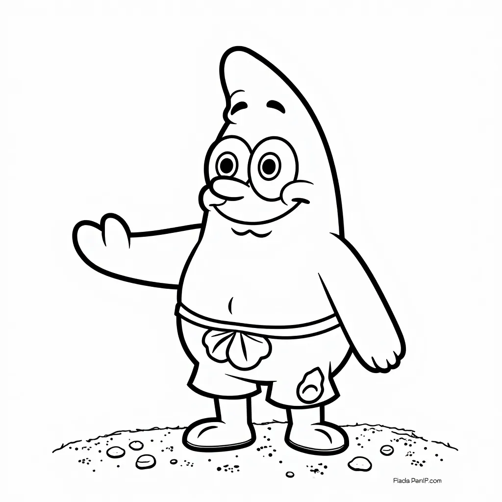 Patrick from spongebob square pants coloring pages