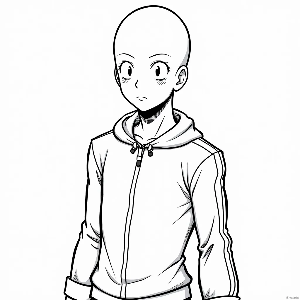 Saitama like an crnl sanders coloring pages