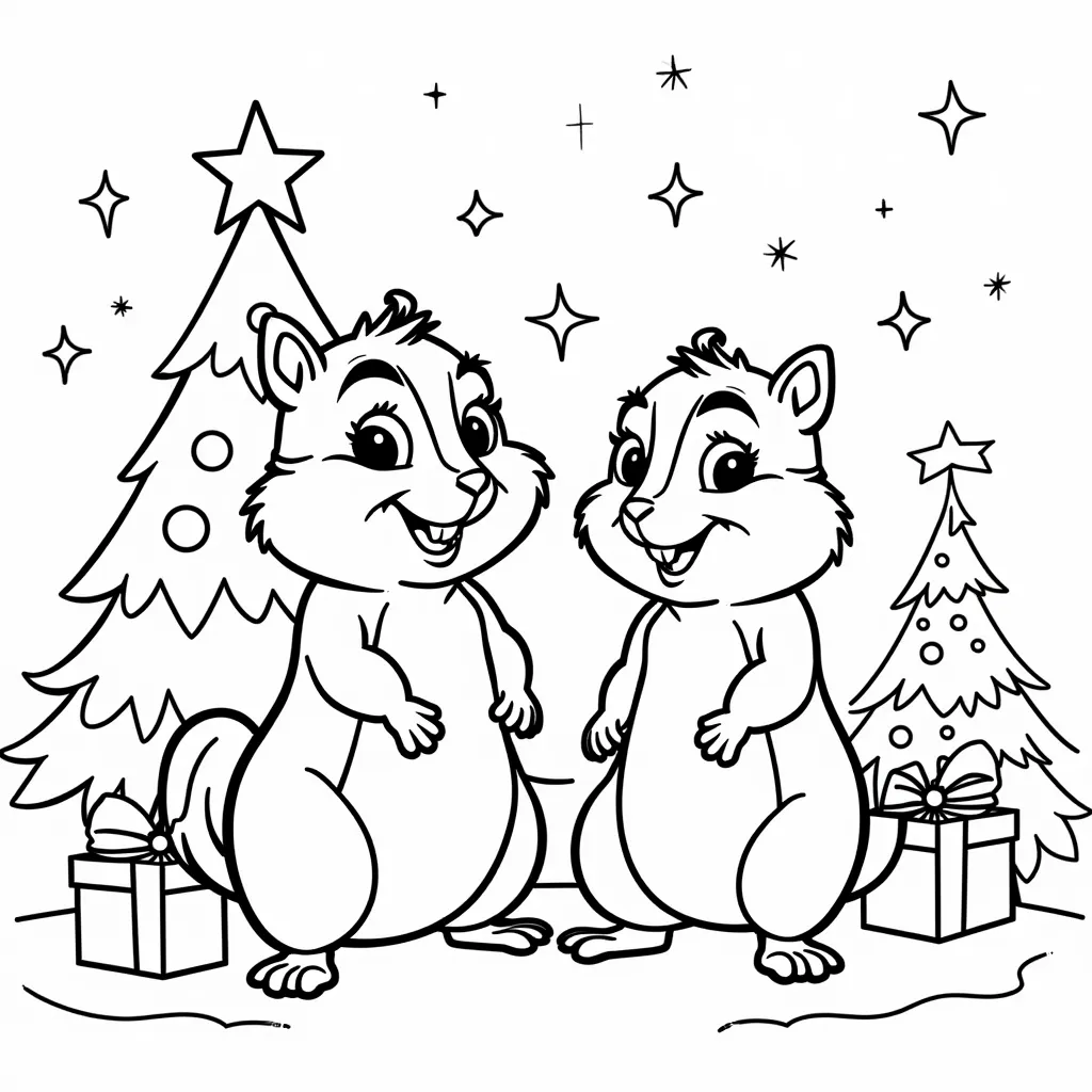 Alvin and the chipmunks coloring pages