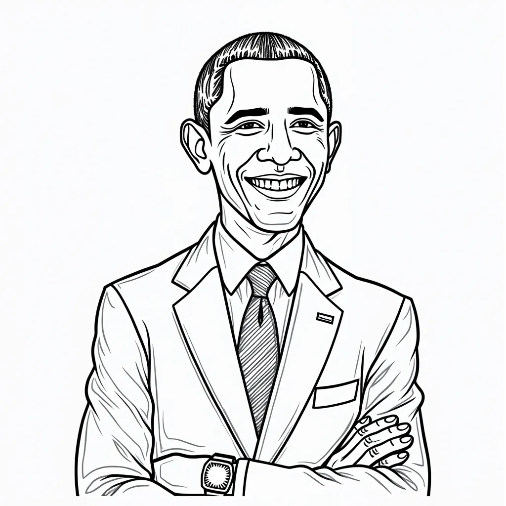 obama coloring pages