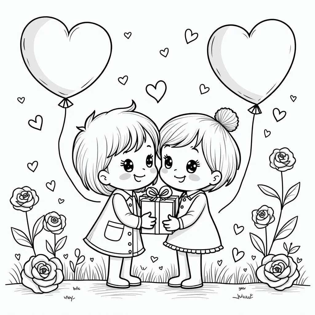 borther give me a gift coloring pages