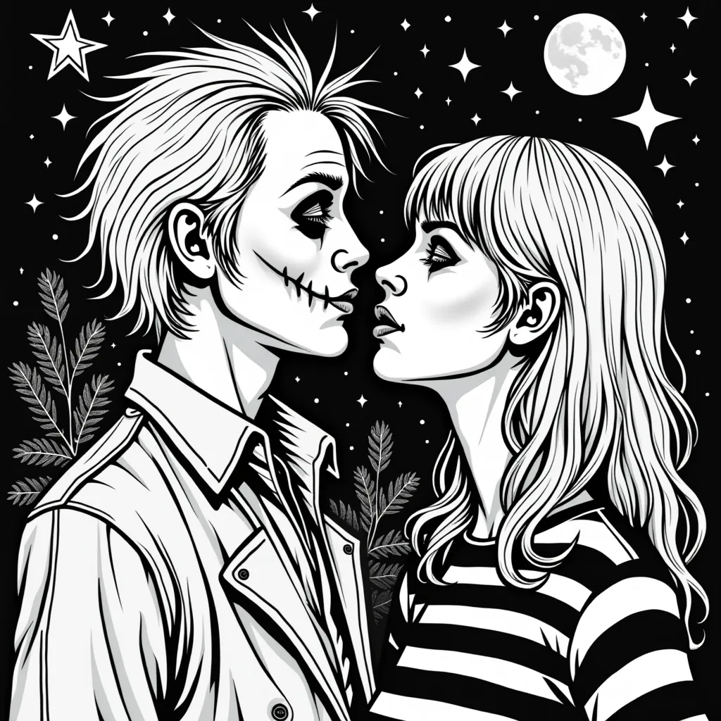 ملصق الضوء الأسود السيكاديلك من السبعينيات مع الفن البوب السريالي لجوي ديفيجن 'Unknown Pleasures' و'Beetlejuice'