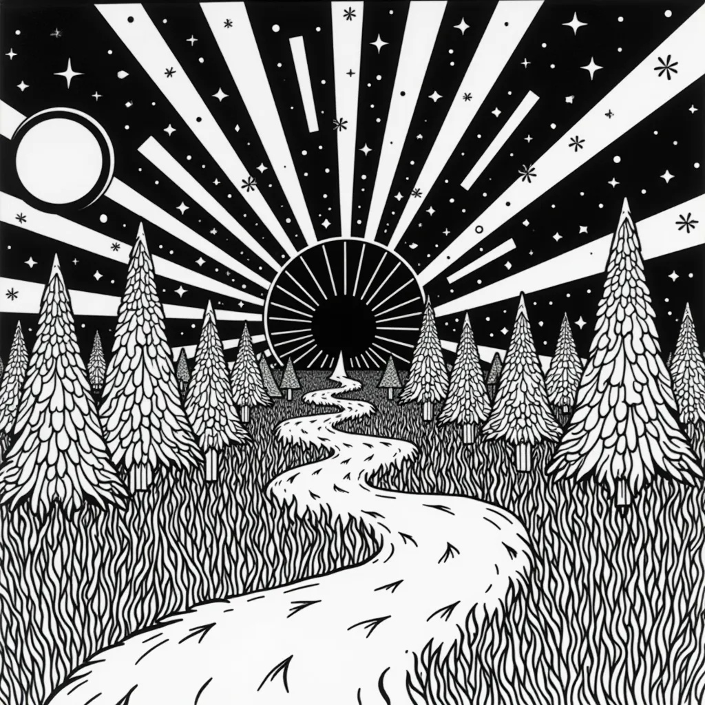 ملصق الضوء الأسود السيكاديلك من السبعينات مع فن البوب السريالي لفرقة Joy Division Unknown Pleasures Oswald