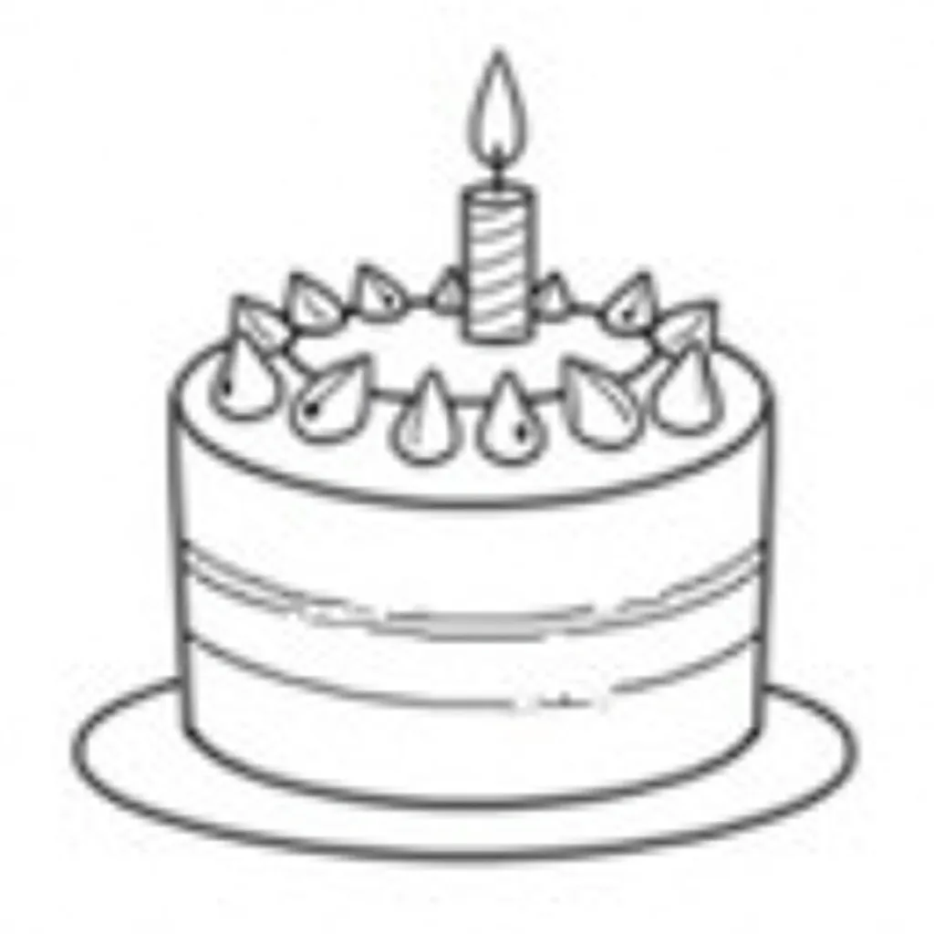 birthday cake  صفحات التلوين