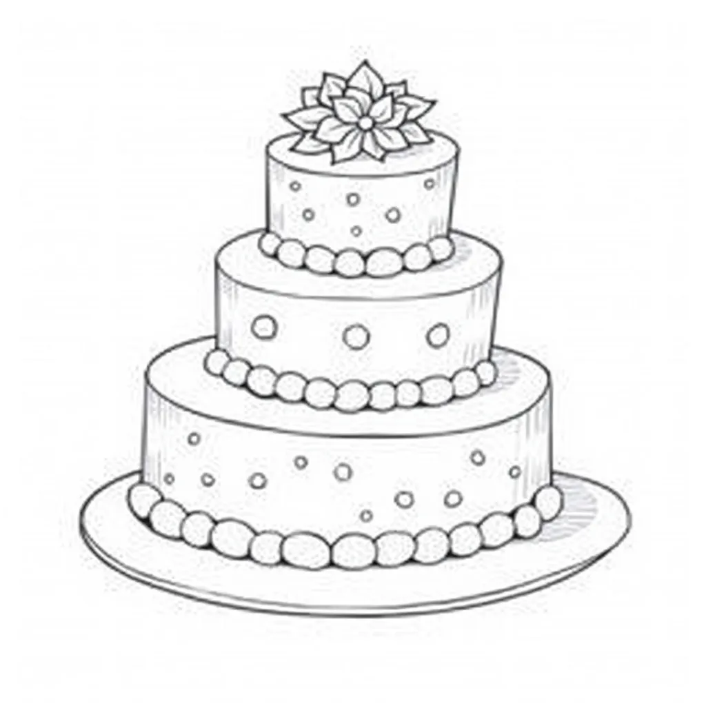 wedding cake صفحات التلوين