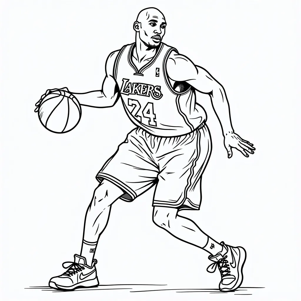 basketball player Kobe Bean Bryant coloring pages