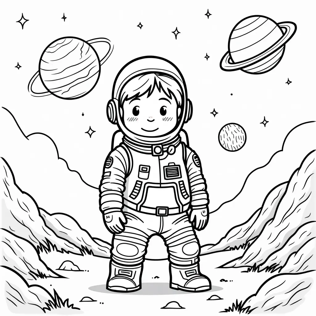 space adventure صفحات التلوين