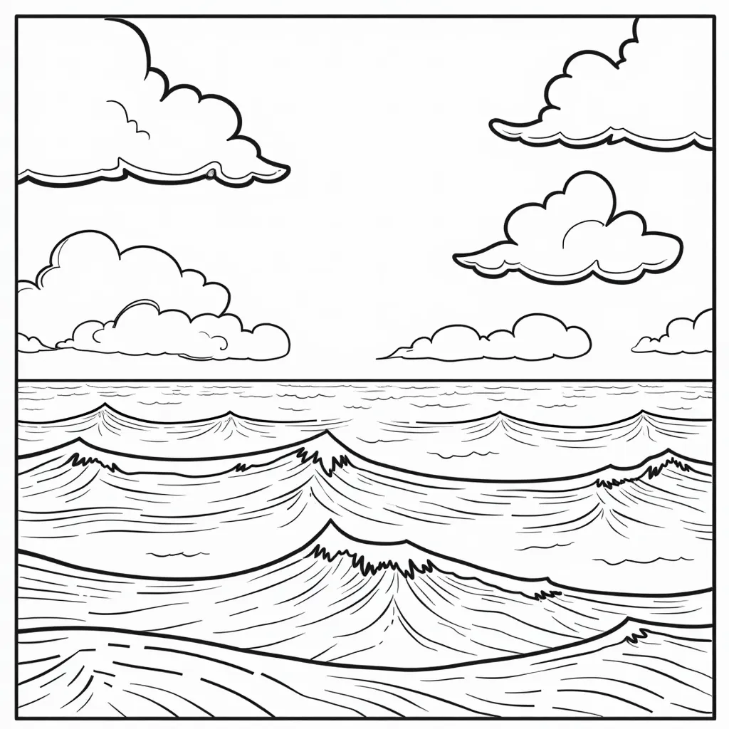 天空大海海浪jojo风 صفحات التلوين