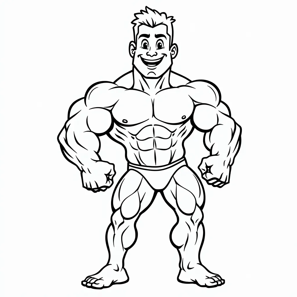 bodybuilder coloring pages