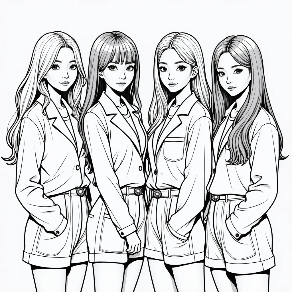 韩国女团 صفحات التلوين
