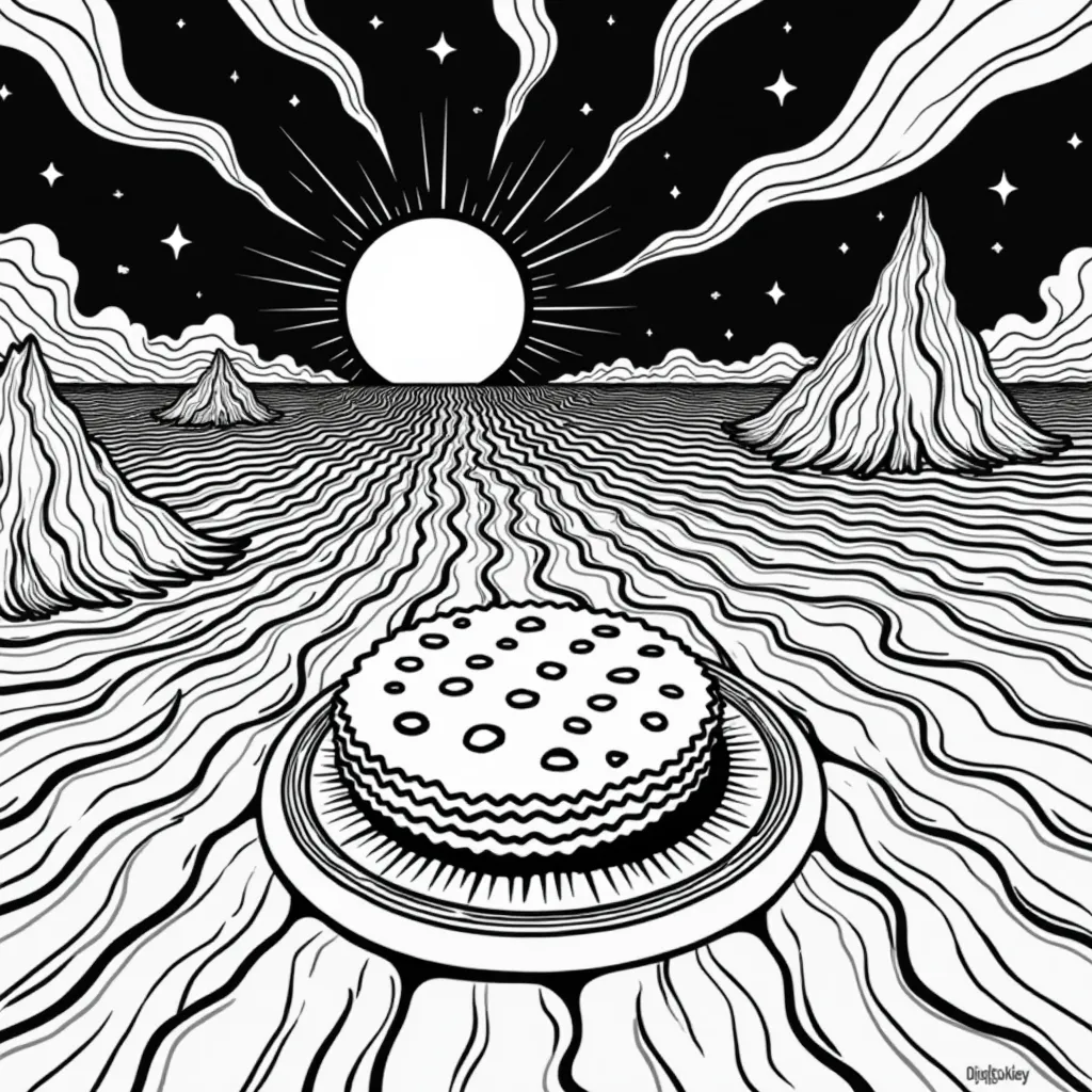 ملصق ضوء أسود سيكديل من السبعينيات مع فن البوب السريالي لـ Joy Division Unknown Pleasures بسكويت البحر