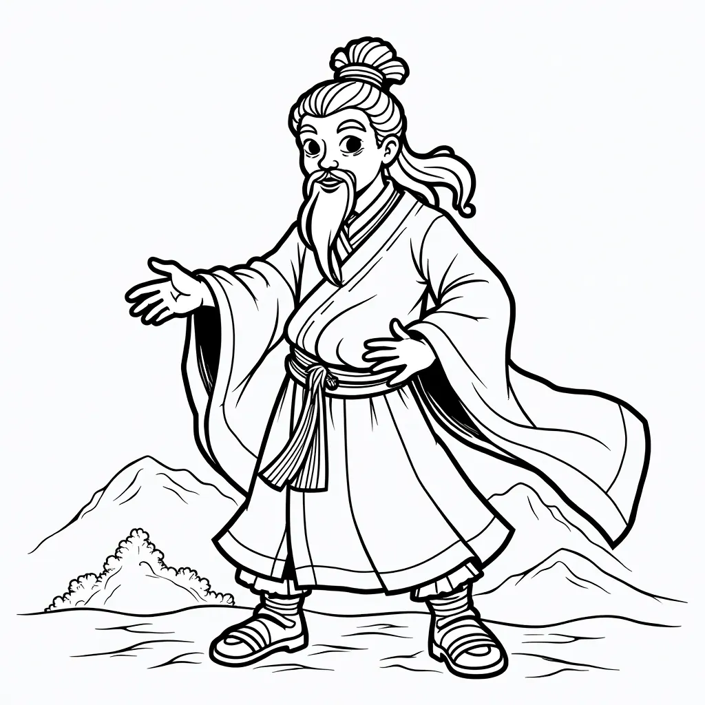 中国的神话故事哪吒三太子 صفحات التلوين