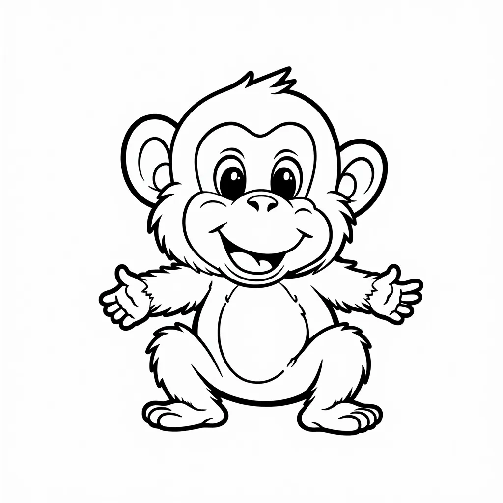 AI chimp logo Páginas para Colorear