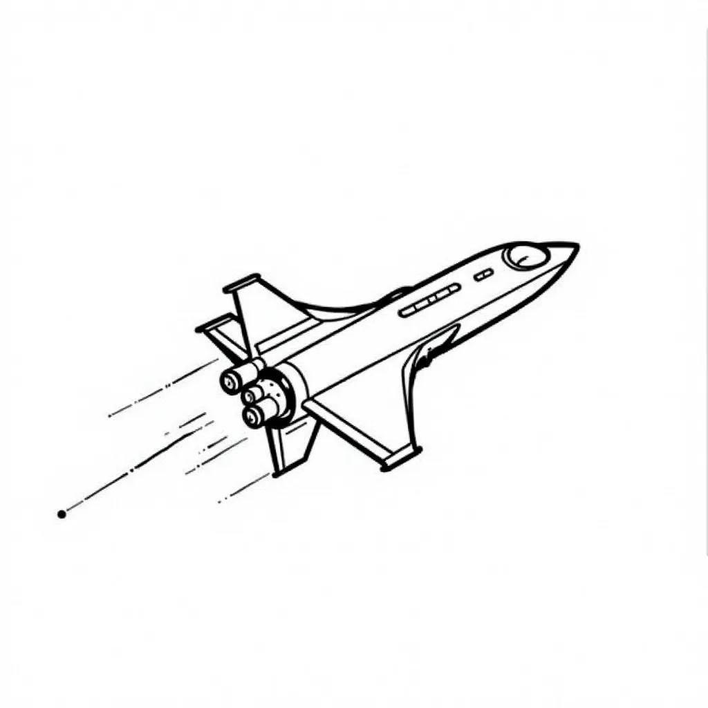 a spaceship coloring pages