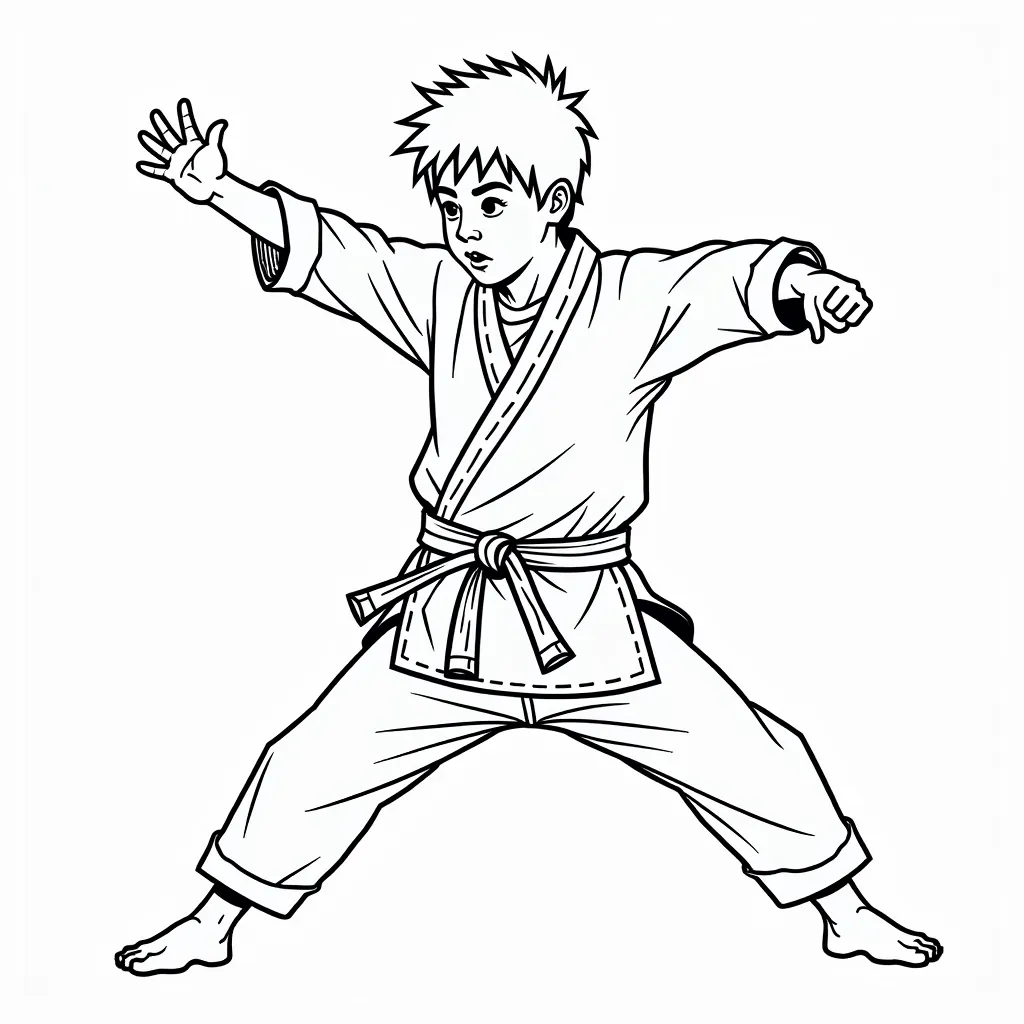 karate kid coloring pages