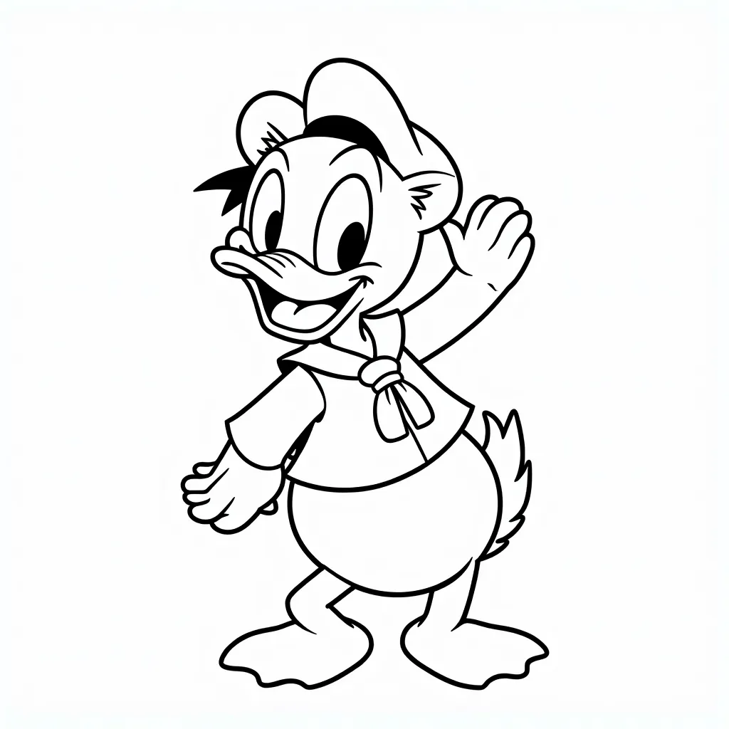 Donald Duck's drink bear صفحات التلوين