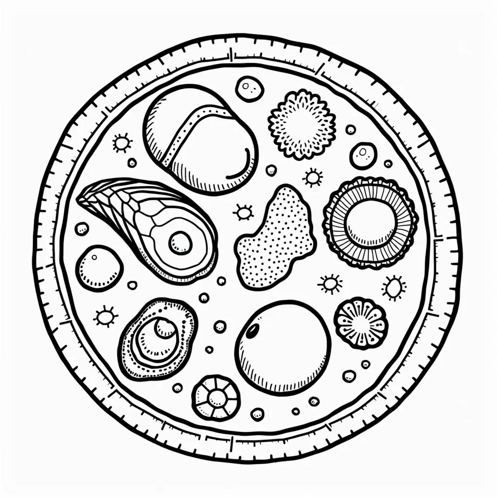 animal cell organelles Páginas para Colorear