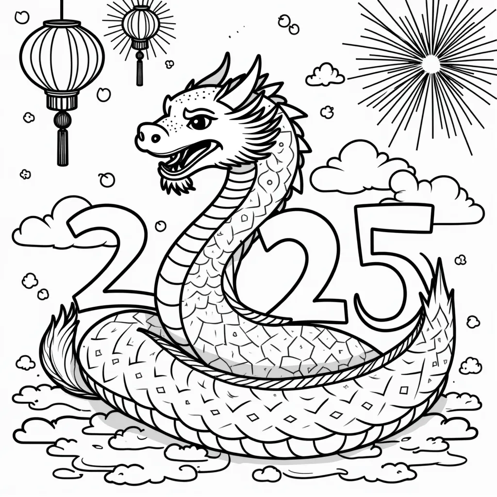 Create a graphic image in art deco style featuring a giant snake coloring pages