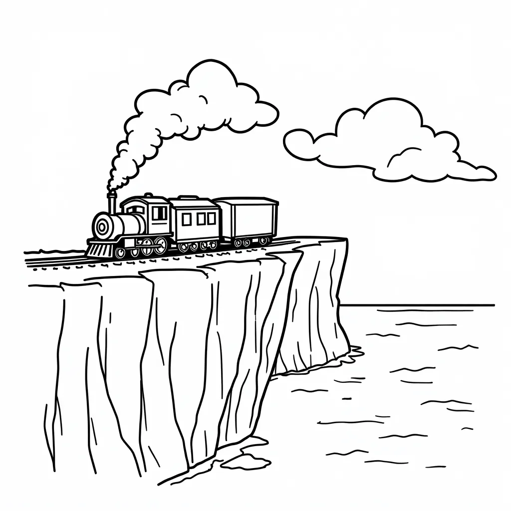 norfolk southern train on fire driving off of a cliff صفحات التلوين