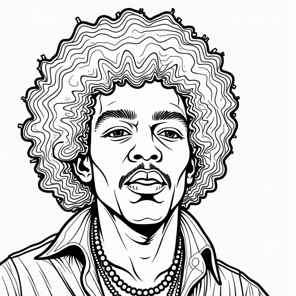 jimi hendrix as a hindu god صفحات التلوين