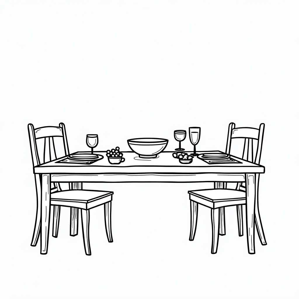 菜品丰富的餐桌 صفحات التلوين