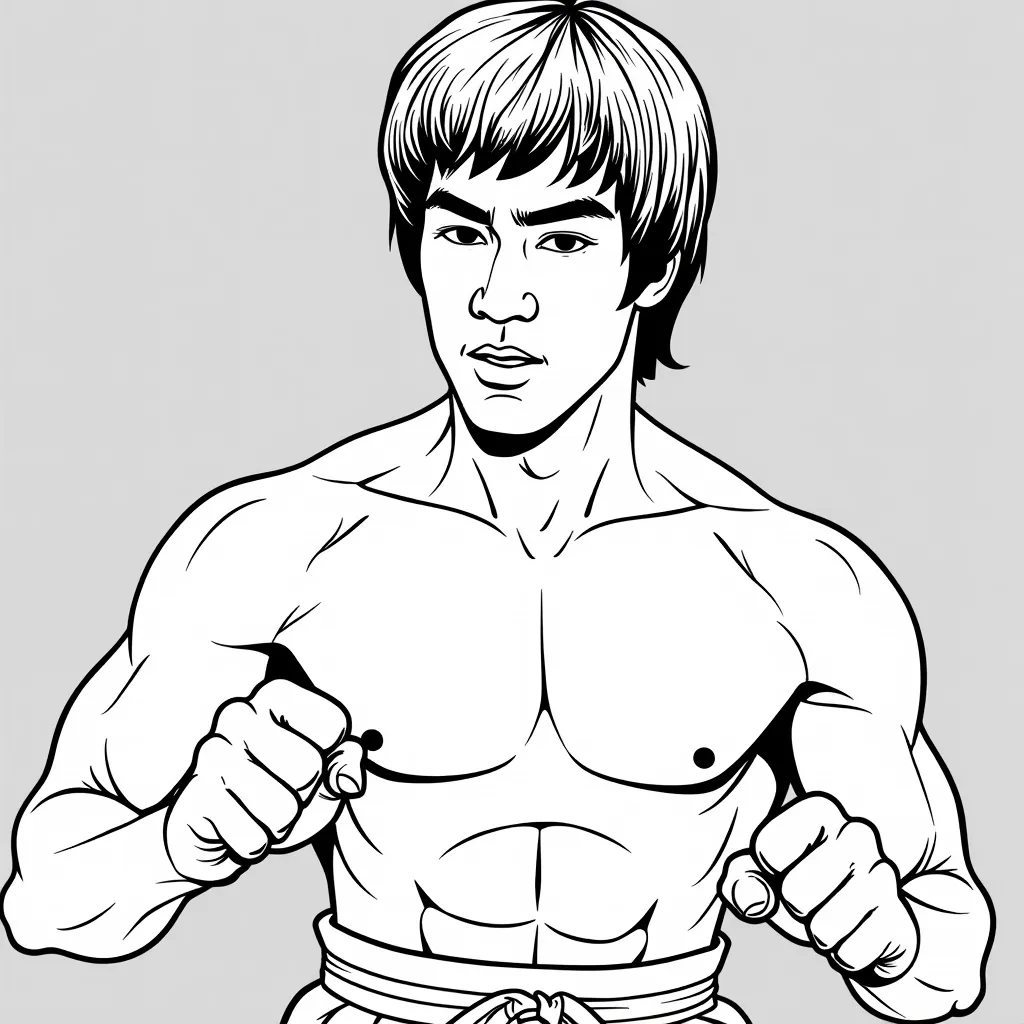 Bruce Lee in hongkong صفحات التلوين