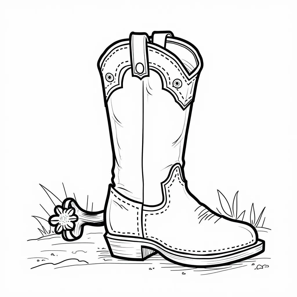 Boot spur coloring pages