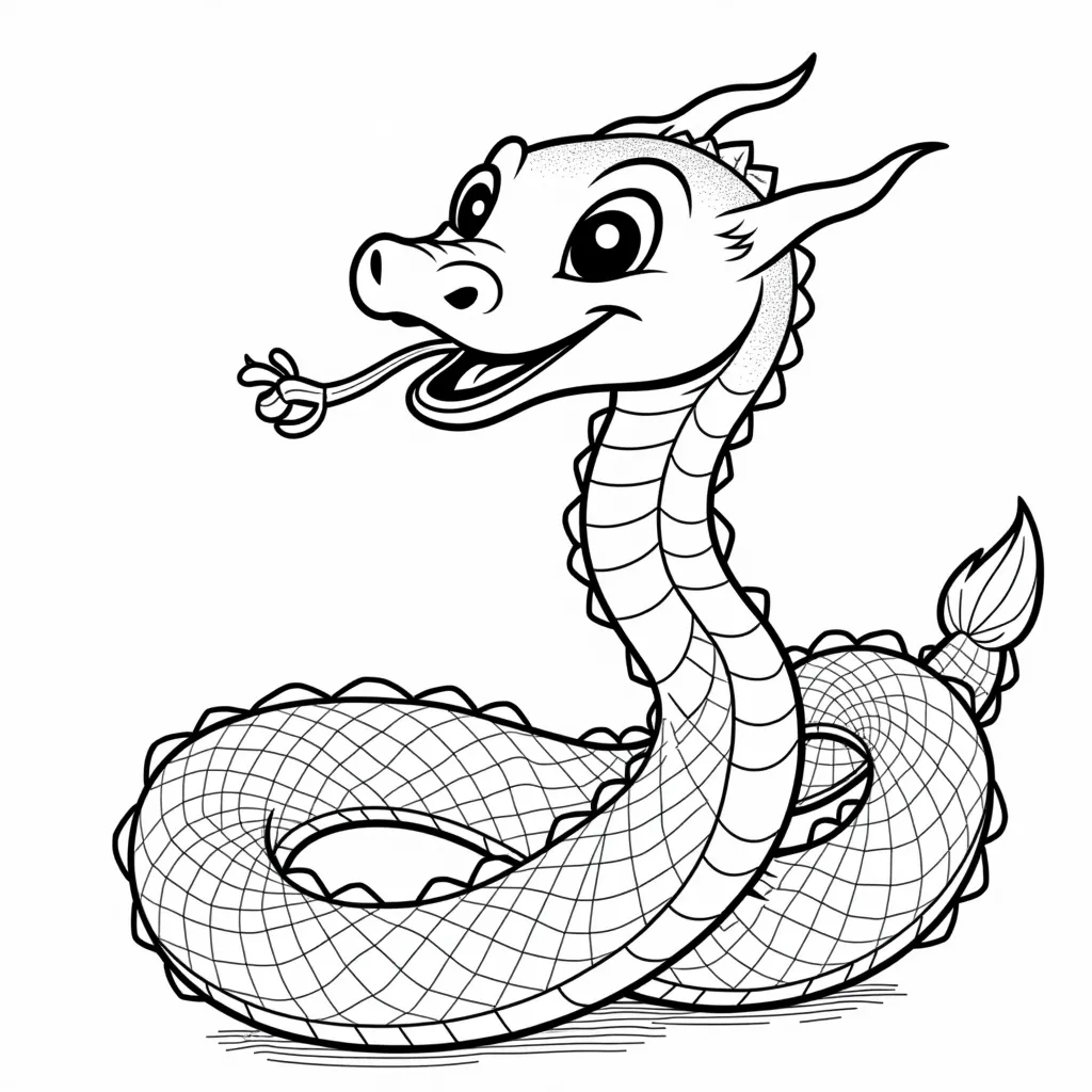 chinese snake year celebration eating bao coloring pages