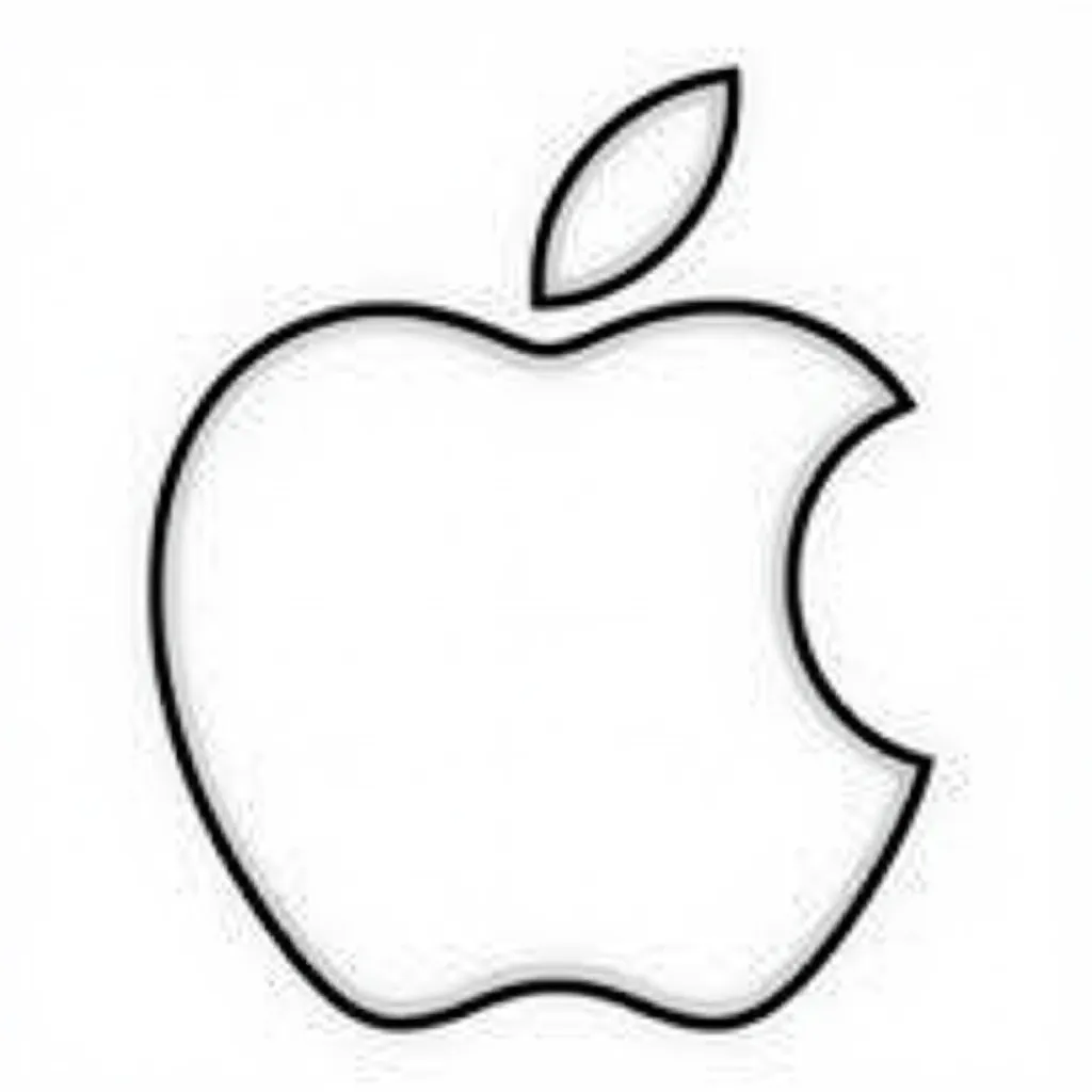 Apple logo coloring pages