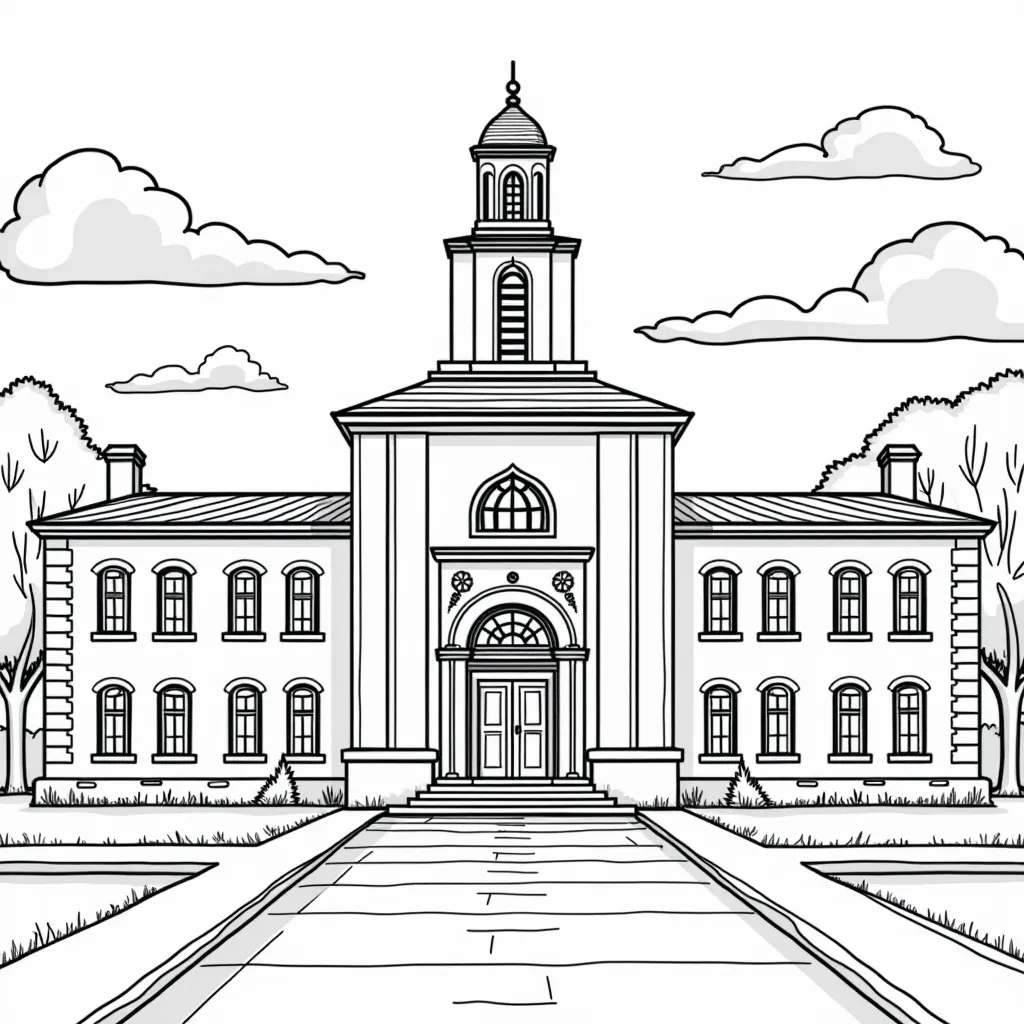 pasadena city hall coloring pages