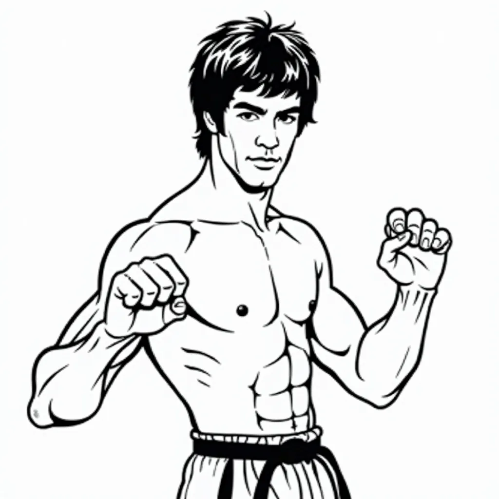 BRUCE LEE صفحات التلوين