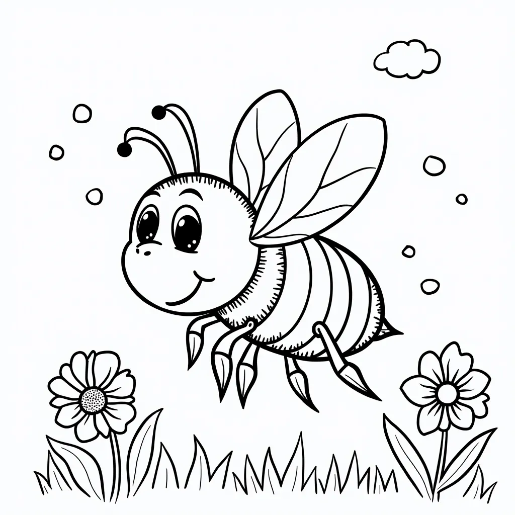 small bee صفحات التلوين