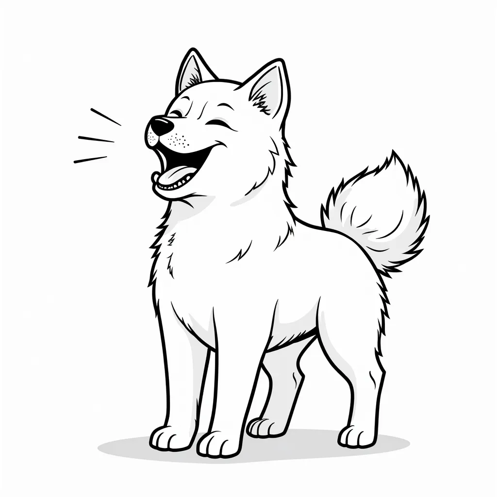 会唱歌的柴犬 صفحات التلوين