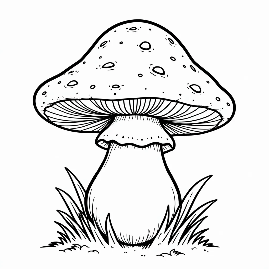きのこ　幼児ぬりえ صفحات التلوين