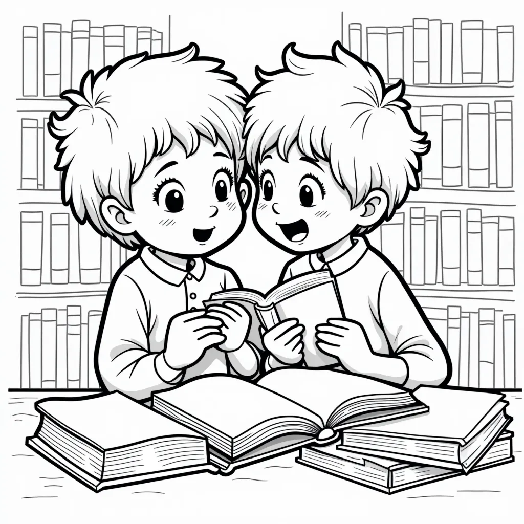 Open Book Shop Reading Stories Library Bookworm صفحات التلوين